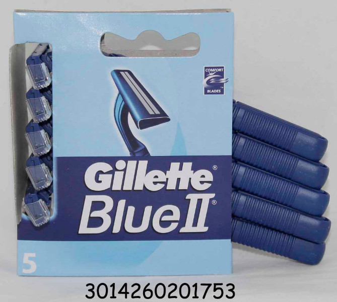 MAQUINA AFEITAR GILLETTE DESEC. BLUE II CARTON 5 UDS. 