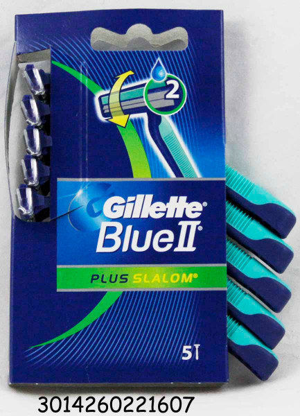 MAQUINA AFEITAR GILLETTE DESEC. BLUE II SLALOM 5 UDS