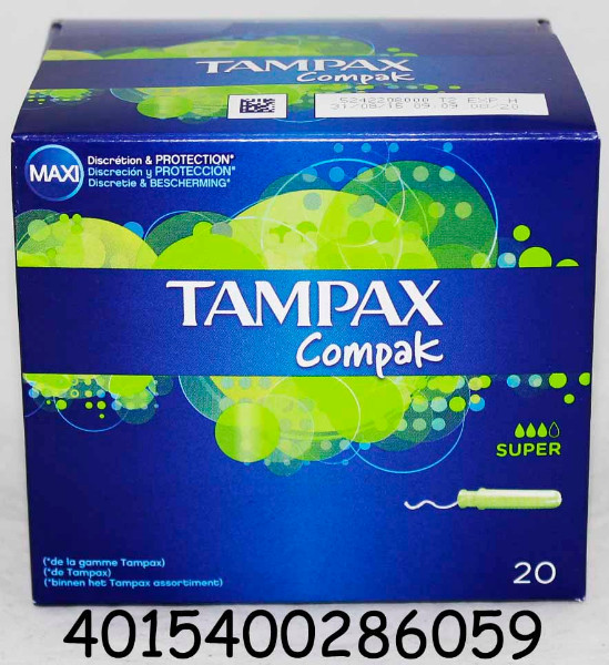 TAMPONES TAMPAX COMPAK SUPER 20 UDS.