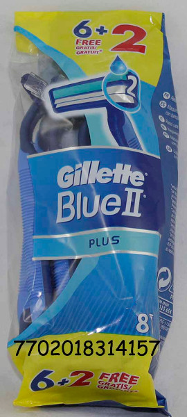 MAQUINA AFEITAR GILLETTE DESEC. BLUE II PLUS 6 + 2 BOLSA  