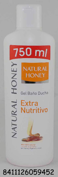 GEL BAO NATURAL HONEY NUTRITIVO MIEL 750 ML.